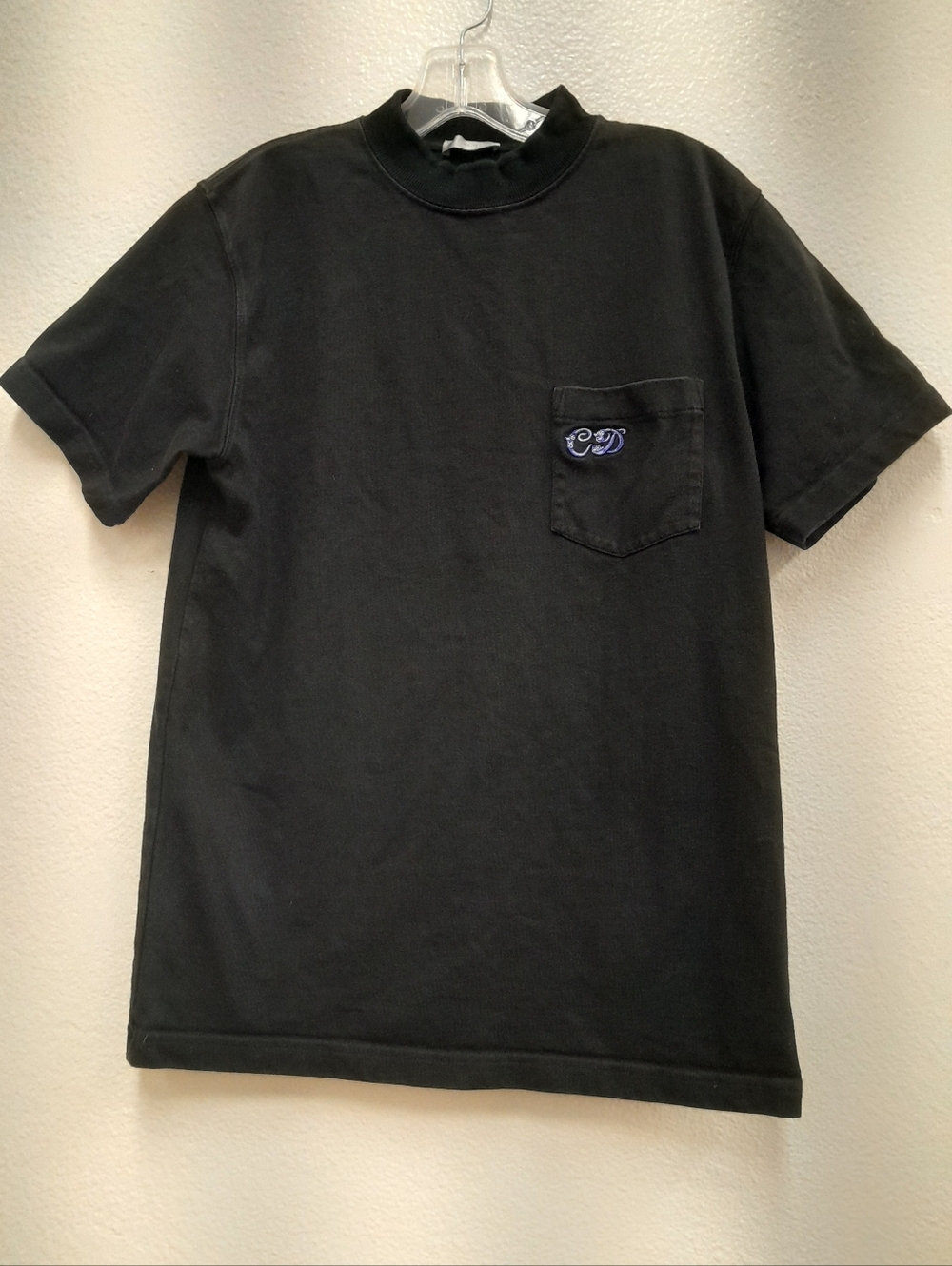 Christian Dior x Kenny Scharf CD Logo Embroidered Black T Shirt Size Small